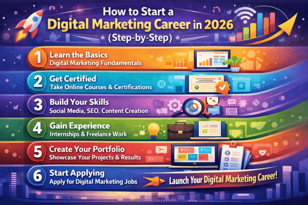 How to Start a Digital Marketing Career in 2026 (Step-by-Step)